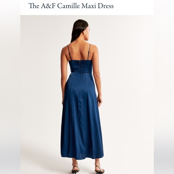 Abercrombie Camille Maxi Dress - Navy - Picture 2 of 4